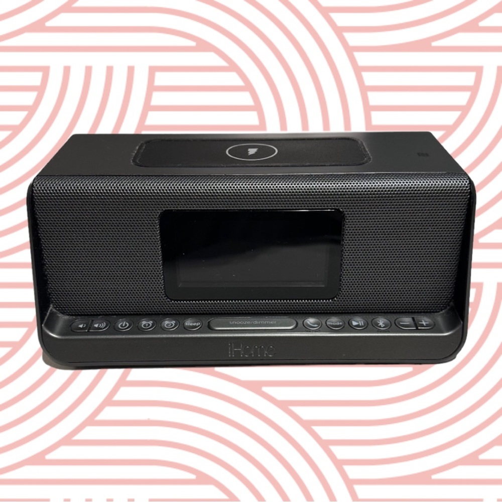 iHome Wireless QI Charging Dual Alarm Clock & Bluetooth Speaker